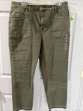 Maurices Olive Green Ankle Crop Jeans